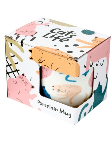 Tazza vita da gatto in porcellana PUCMUG394 Futurart | Futurartshop.com