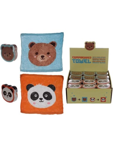 Compressed towel sweet animals 2 Patterns PUCCT03 Futurart | Futurartshop.com