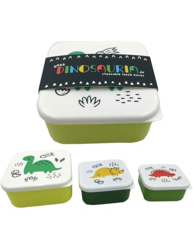 Set of 3 Bab Food Containers dinosauri PUCLBOX79 Futurart | Futurartshop.com