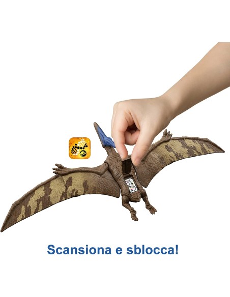 Jurassic World dinosauro Pteranodon attacco ruggente OLDHDX17/HDX42 Mattel | Futurartshop.com