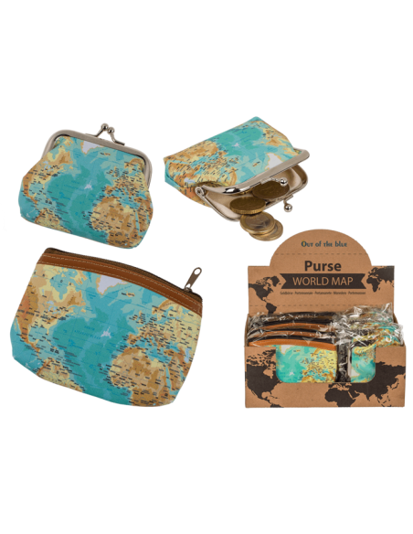 Coin Purse globe 2 models OTB230111 Out of The Blue | Futurartshop.com
