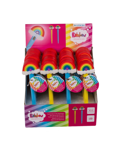 Rainbow Ballpoint Pen with LED 2 Colors OTB29/2906 Out of The Blue | Futurartshop.com