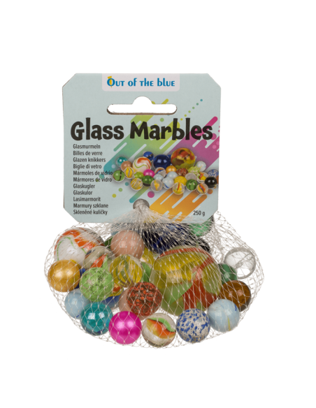 Glass marbles 250 g in mesh OTB59/2177 Out of The Blue | Futurartshop.com