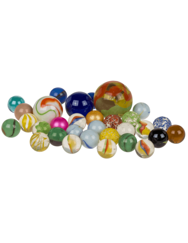Glass marbles 250 g in mesh OTB59/2177 Out of The Blue | Futurartshop.com