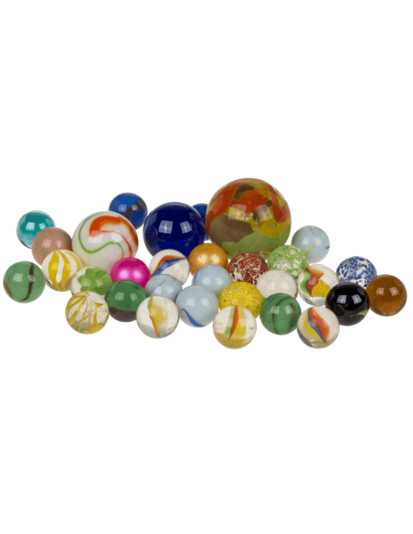Glass marbles 250 g in mesh OTB59/2177 Out of The Blue | Futurartshop.com