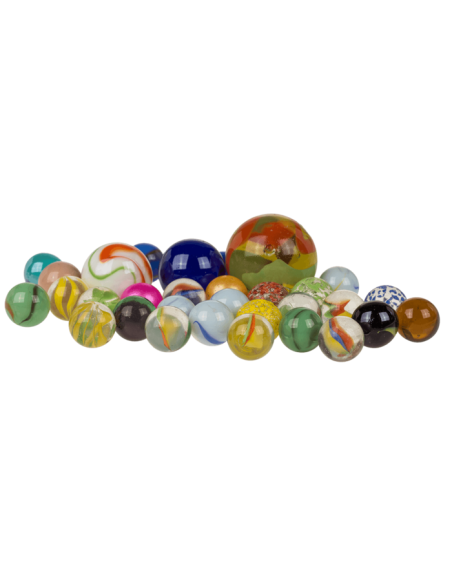 Glass marbles 250 g in mesh OTB59/2177 Out of The Blue | Futurartshop.com