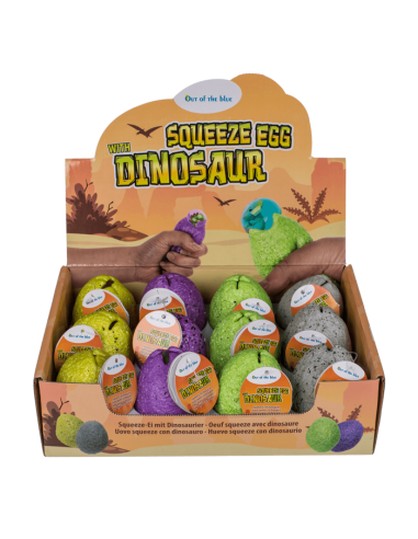 Uovo squeeze con dinosauro 4 colori OTB12/0900 Out of The Blue | Futurartshop.com