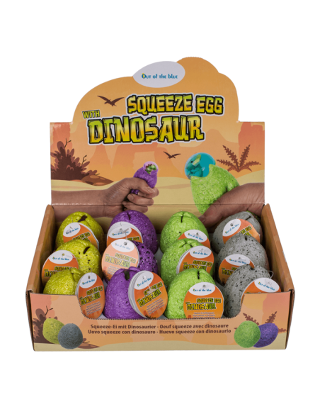 Uovo squeeze con dinosauro 4 colori OTB12/0900 Out of The Blue | Futurartshop.com