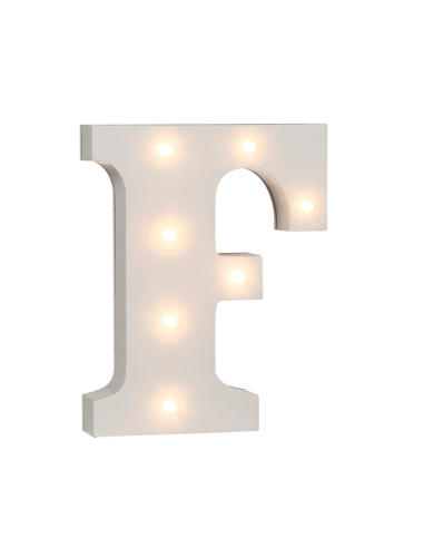 Lettera F in legno illuminata con 7 LED OTB57/6079 Out of The Blue | Futurartshop.com