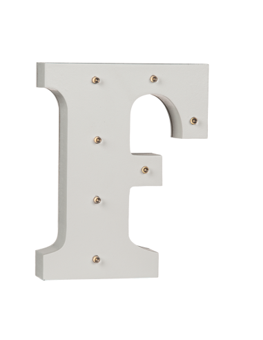 Lettera F in legno illuminata con 7 LED OTB57/6079 Out of The Blue | Futurartshop.com