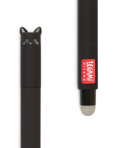 Erasable Black Cat Gel Pen LEGEP0005 Legami Milano | Futurartshop.com