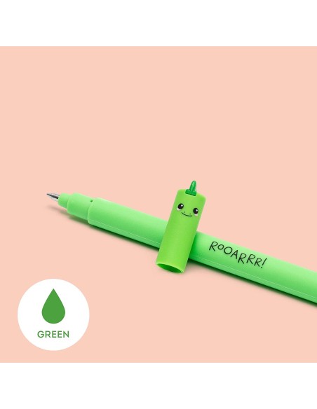 Penna gel dinosauro verde cancellabile LEGEP0007 Legami Milano | Futurartshop.com
