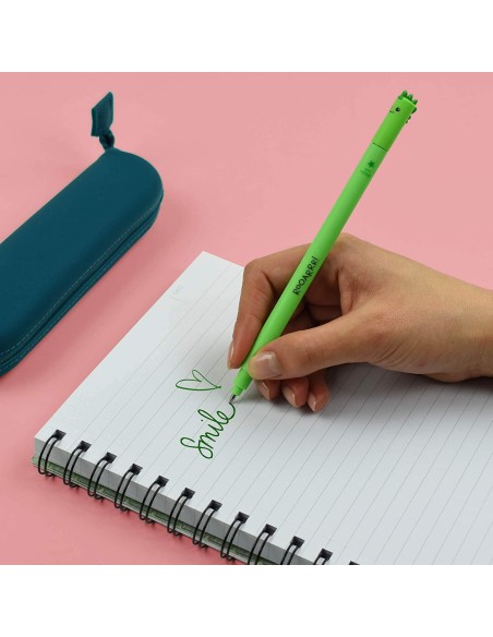 Penna gel dinosauro verde cancellabile LEGEP0007 Legami Milano | Futurartshop.com