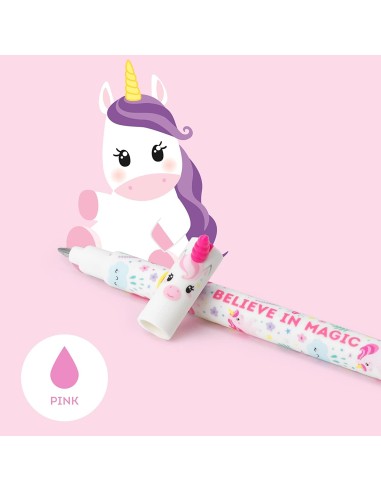 Erasable Pink Unicorn Gel Pen LEGEP0013 Legami Milano | Futurartshop.com