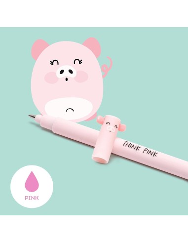 Erasable Pink Piglet Gel Pen LEGEP0008 Legami Milano | Futurartshop.com