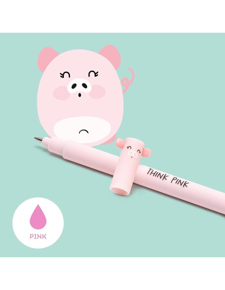 Erasable Pink Piglet Gel Pen LEGEP0008 Legami Milano | Futurartshop.com