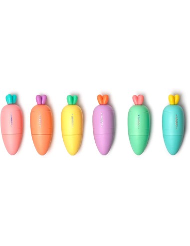 Confezione 6 mini evidenziatori carrate team LEGHC0001 Legami Milano | Futurartshop.com