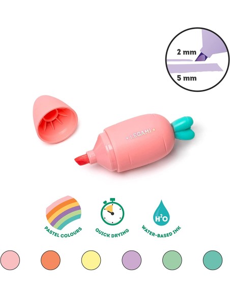 Pack 6 mini carrate team highlighters LEGHC0001 Legami Milano | Futurartshop.com