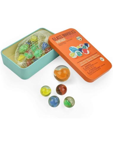 Metal packaging with 21 glass marbles LEGGM0001 Legami Milano | Futurartshop.com