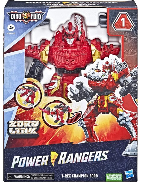 Power Ranger personaggio T-rex Champion Zord Dino Fury OSTF0287/F1398 Hasbro | Futurartshop.com