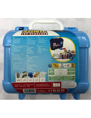 Valigetta travel Sonic con timbri e pastelli MUL42122 Multiprint | Futurartshop.com