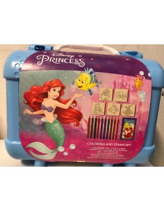 Valigetta travel Ariel la sirenetta con pastelli e timbri MUL42133 Multiprint | Futurartshop.com