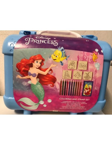 Travel briefcase Ariel the little mermaid with pastels and stamps MUL42133 Multiprint | Futurartshop.com