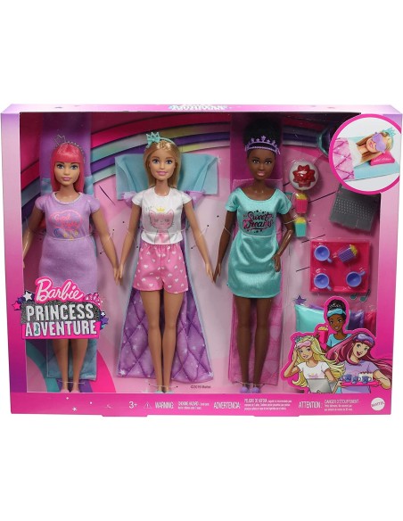 Barbie confezione con 3 bambole fashion principesse adventure GIOGJB68 Mattel | Futurartshop.com