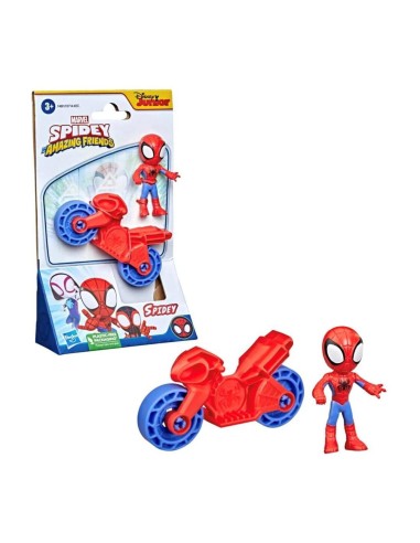 Spidey personaggio con motocicletta amazing friends TOYF3714/F4001 Hasbro | Futurartshop.com