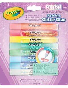 8 colle glitter pastello lavabili Crayola CRA69-3524 Crayola | Futurartshop.com