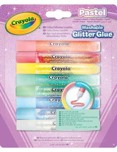 8 colle glitter pastello lavabili Crayola CRA69-3524 Crayola | Futurartshop.com