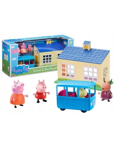 Peppa Pig School and bus plaset FIC06593 Futurart | Futurartshop.com