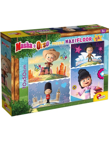 Puzzle Ma Puzzle floor24 pieces Masha is great LIS86085 Lisciani | Futurartshop.com