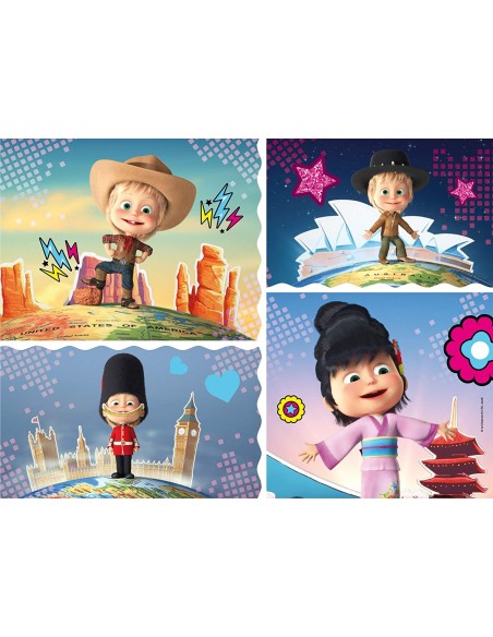 Puzzle Ma Puzzle floor24 pieces Masha is great LIS86085 Lisciani | Futurartshop.com