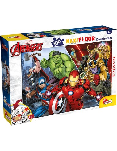 Puzzle Ma Puzzle floor108 pieces Avengers double-face LIS99771 Lisciani | Futurartshop.com