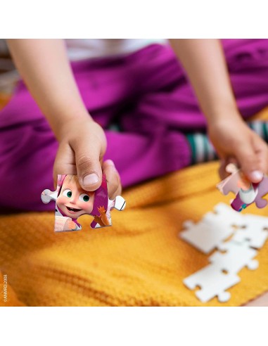 Puzzle Ma Puzzle floor60 pieces Masha let's have fun double-sided LIS92970 Lisciani | Futurartshop.com