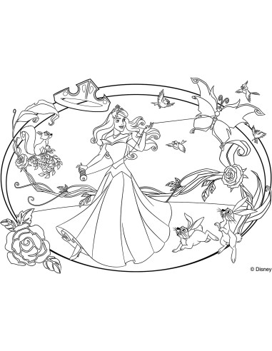 Puzzle Maxifloor 60 pezzi Disney la bella addormentata double-face LIS91768 Lisciani | Futurartshop.com