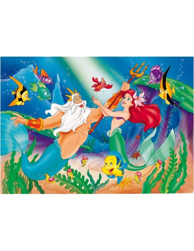 Puzzle Ma Puzzle floor108 pieces Disne Ar Ariel double-face LIS31788 Lisciani | Futurartshop.com