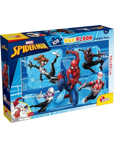 Puzzle Maxifloor 108 pezzi Spider-man double-face LIS99764 Lisciani | Futurartshop.com