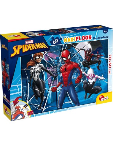 Puzzle Maxifloor 60 pezzi Spider-man double-face LIS99757 Lisciani | Futurartshop.com