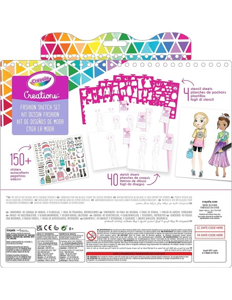 Creations sketchbook fashion sketch set CRA04-1178 Crayola | Futurartshop.com
