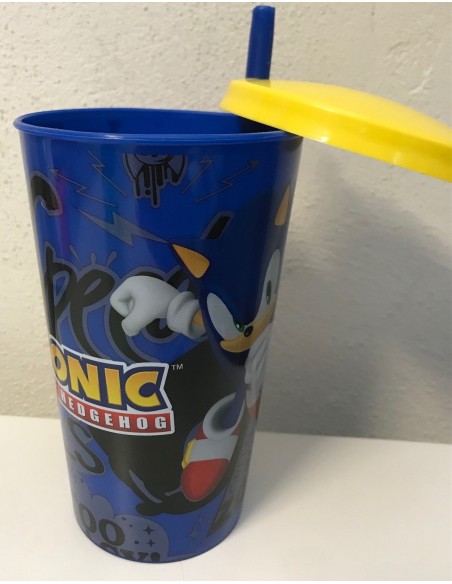 Bicchiere Sonic con cannuccia e tappo ROISONIC9 Futurart | Futurartshop.com