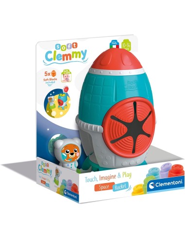 Soft Clemm razzo rocket bucket with 5 soft blocks CLE17806 Clementoni | Futurartshop.com