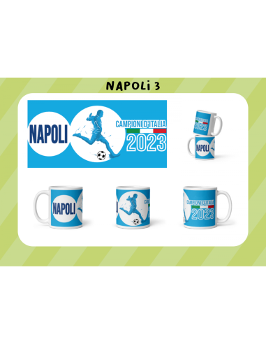 Napoli blue mug with writing 180835 Futurart | Futurartshop.com