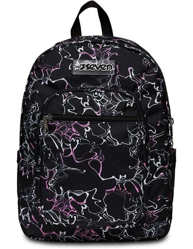 Organized Backpack Seven Black Stripes Freethink SEV200102362-359 Seven | Futurartshop.com