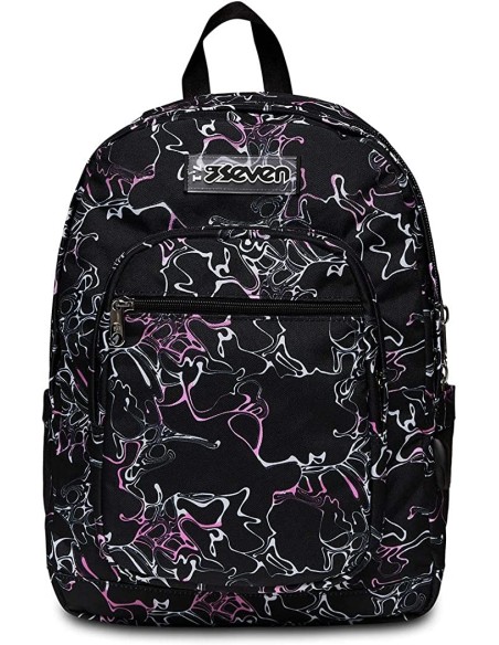 Organized Backpack Seven Black Stripes Freethink SEV200102362-359 Seven | Futurartshop.com