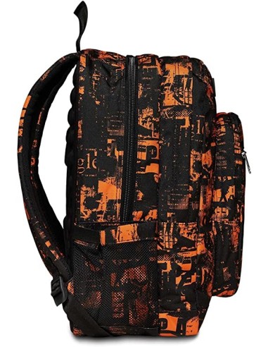 Organized backpack Seven black and orange Freethink SEV200102361-4 Seven | Futurartshop.com