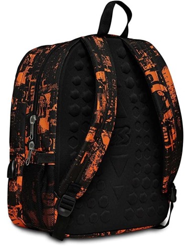 Zaino organizzato Seven nero e arancio Freethink SEV200102361-4 Seven | Futurartshop.com