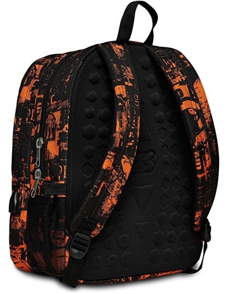 Organized backpack Seven black and orange Freethink SEV200102361-4 Seven | Futurartshop.com
