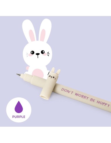 Bunn Rabbit Gel Pen cancell Purple Erasable LEGEP0011 Legami Milano | Futurartshop.com